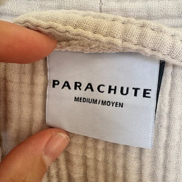 Parachute Cloud Cotton Robe Waffle Weave Size Medium Beige - Picture 6 of 9